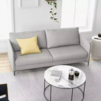 Costway Canapé deux places moderne 193 cm pour salon, appartement, dortoir avec pieds en métal Gris