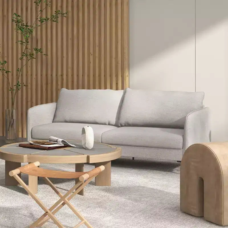 Costway Canapé deux places moderne 193 cm pour salon, appartement, dortoir avec pieds en métal Gris