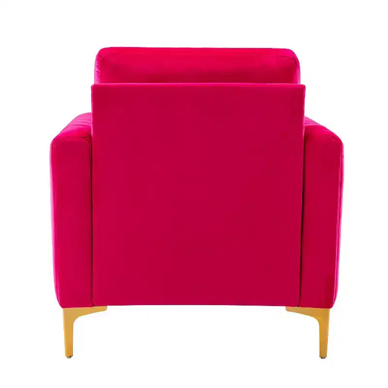 Lot de 2 fauteuils club contemporains Iapygia capitonnés en bois avec pieds en métal pour chambre à coucher | ART OF LIVING DESIGNS