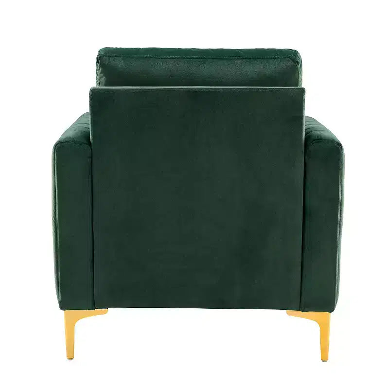 Lot de 2 fauteuils club contemporains Iapygia capitonnés en bois avec pieds en métal pour chambre à coucher | ART OF LIVING DESIGNS