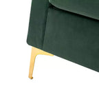 Lot de 2 fauteuils club contemporains Iapygia capitonnés en bois avec pieds en métal pour chambre à coucher | ART OF LIVING DESIGNS