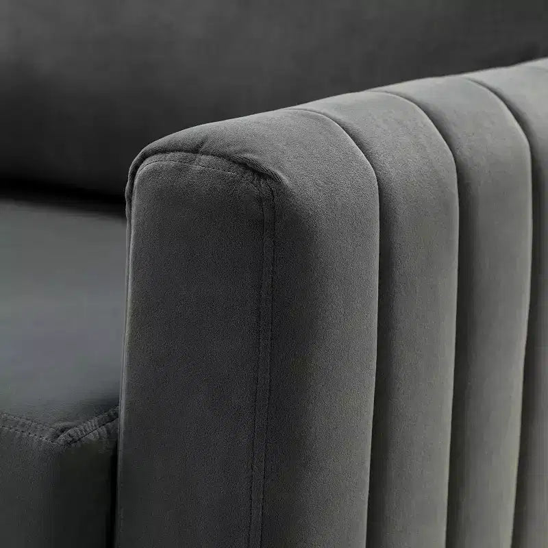 Lot de 2 fauteuils club contemporains Iapygia capitonnés en bois avec pieds en métal pour chambre à coucher | ART OF LIVING DESIGNS