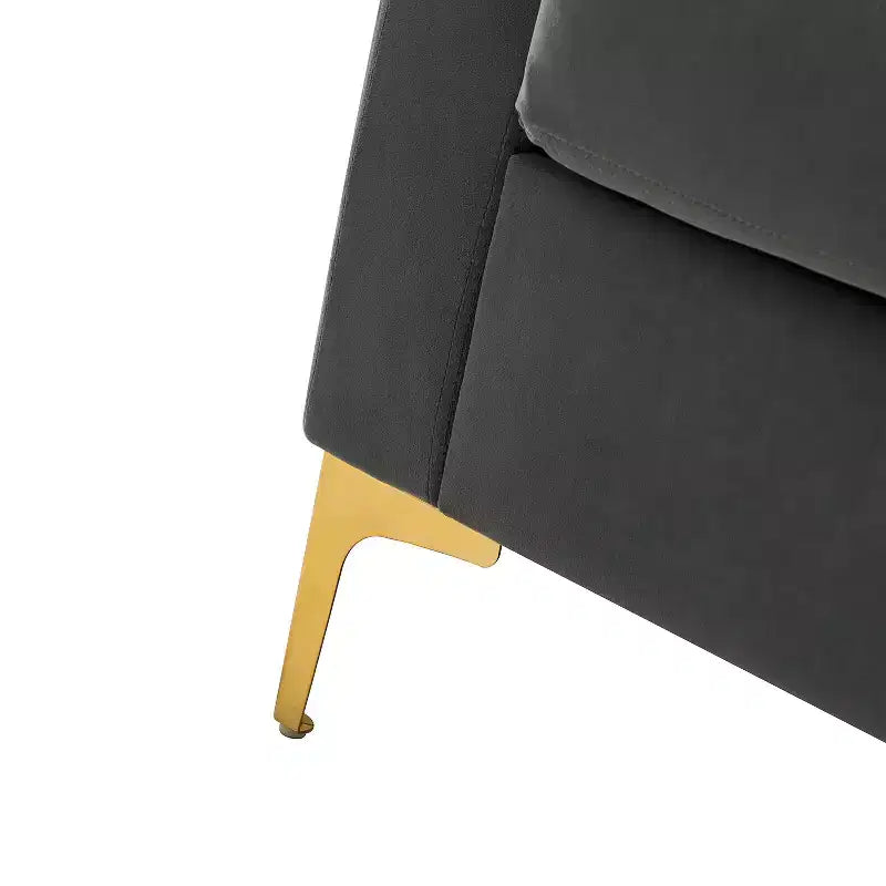 Lot de 2 fauteuils club contemporains Iapygia capitonnés en bois avec pieds en métal pour chambre à coucher | ART OF LIVING DESIGNS