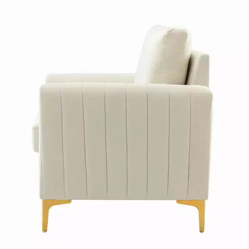 Lot de 2 fauteuils club contemporains Iapygia capitonnés en bois avec pieds en métal pour chambre à coucher | ART OF LIVING DESIGNS