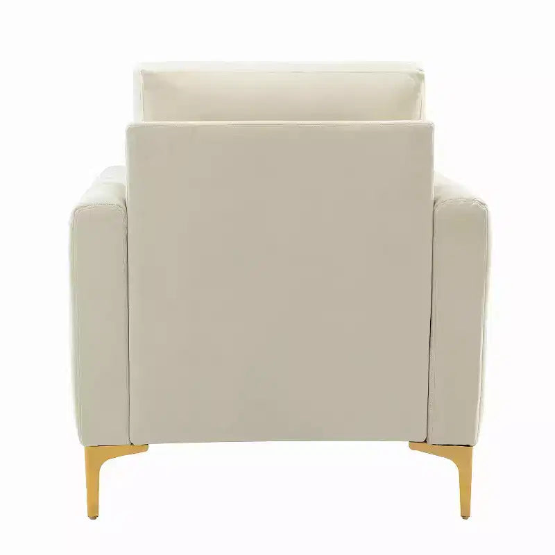 Lot de 2 fauteuils club contemporains Iapygia capitonnés en bois avec pieds en métal pour chambre à coucher | ART OF LIVING DESIGNS