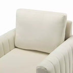 Lot de 2 fauteuils club contemporains Iapygia capitonnés en bois avec pieds en métal pour chambre à coucher | ART OF LIVING DESIGNS