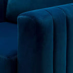 Lot de 2 fauteuils club contemporains Iapygia capitonnés en bois avec pieds en métal pour chambre à coucher | ART OF LIVING DESIGNS