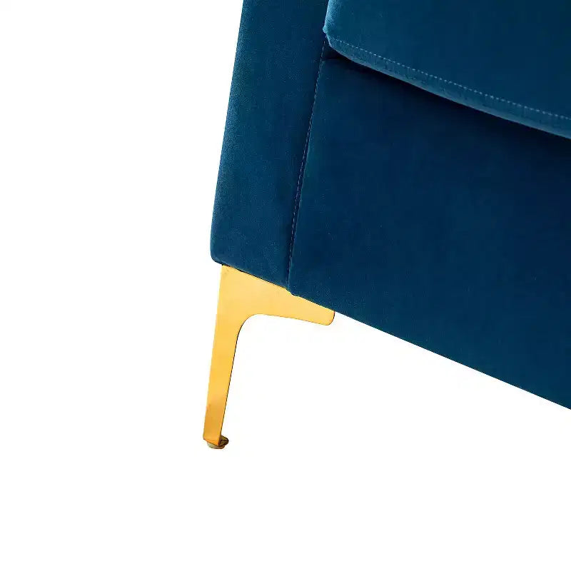 Lot de 2 fauteuils club contemporains Iapygia capitonnés en bois avec pieds en métal pour chambre à coucher | ART OF LIVING DESIGNS