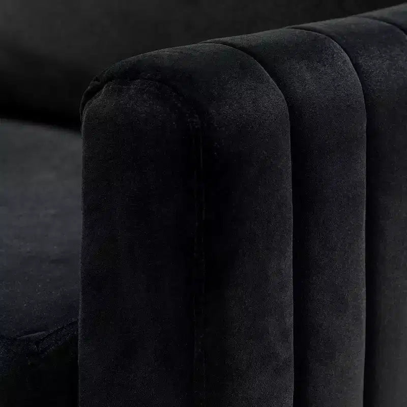 Lot de 2 fauteuils club contemporains Iapygia capitonnés en bois avec pieds en métal pour chambre à coucher | ART OF LIVING DESIGNS