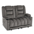 Causeuse inclinable électrique MCombo avec fonction chauffage et massage, en tissu PR648