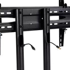 Yaheetech Support TV Mobile Réglable Chariot TV Moderne Noir