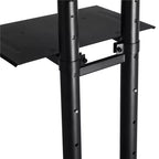 Yaheetech Support TV Mobile Réglable Chariot TV Moderne Noir