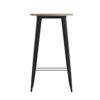 Table de bar Emma et Oliver pour intérieur/extérieur, plateau rond en polyrésine tout temps de 60 cm avec base en acier