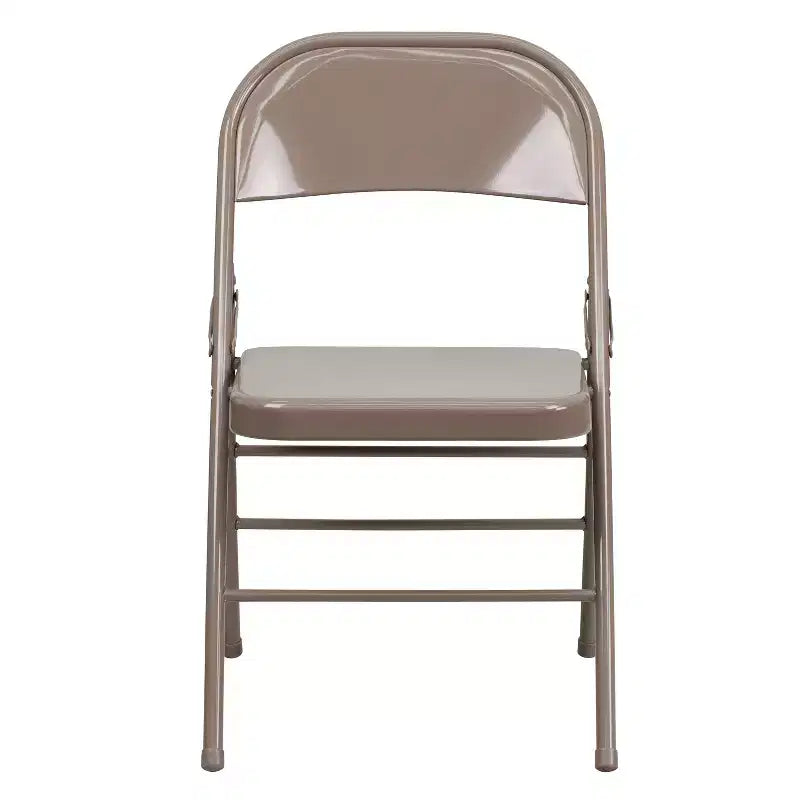 Emma et Oliver Lot de 4 chaises pliantes en métal à triple renfort et double charnière