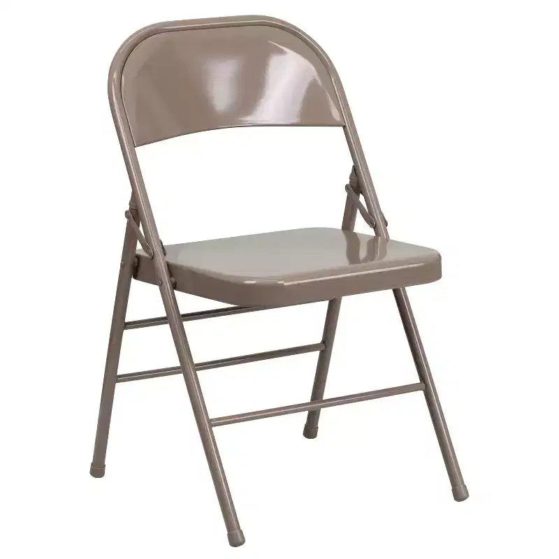 Emma et Oliver Lot de 4 chaises pliantes en métal à triple renfort et double charnière