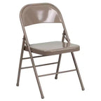 Emma et Oliver Lot de 4 chaises pliantes en métal à triple renfort et double charnière