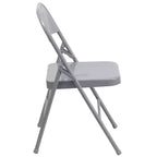Emma et Oliver Lot de 4 chaises pliantes en métal à triple renfort et double charnière