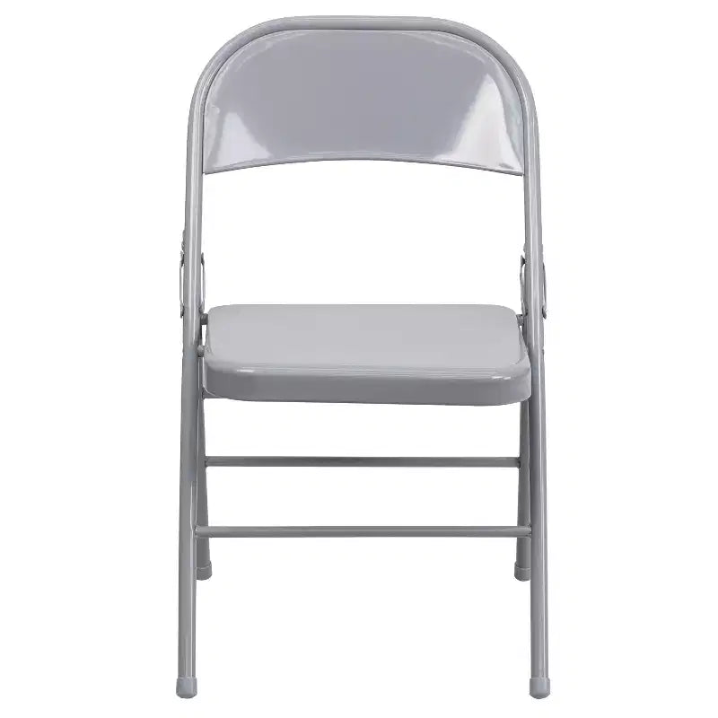 Emma et Oliver Lot de 4 chaises pliantes en métal à triple renfort et double charnière