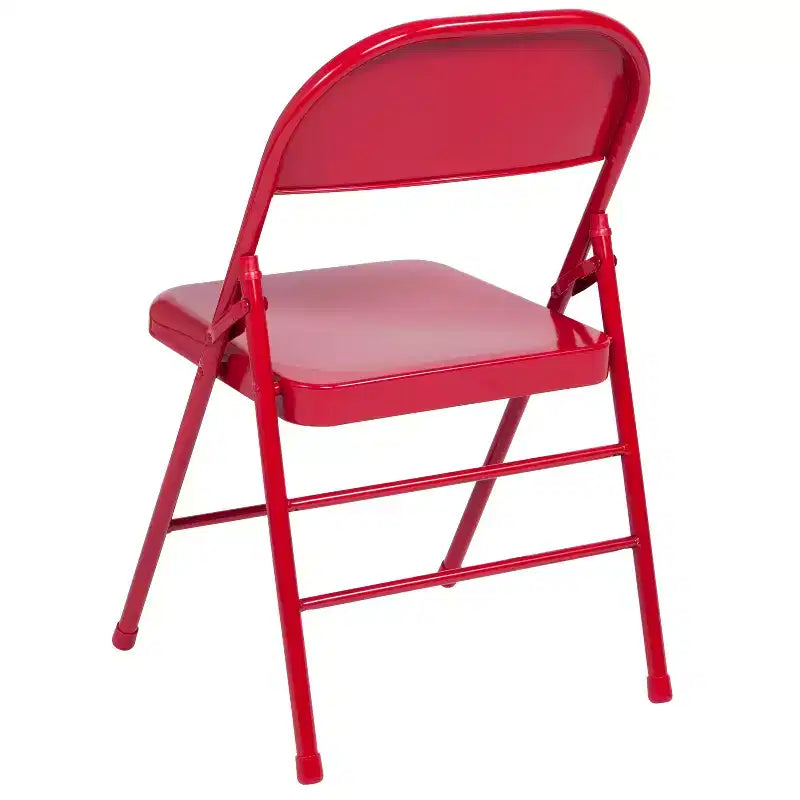 Emma et Oliver Lot de 4 chaises pliantes en métal à triple renfort et double charnière
