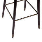 Tabouret de bar rembourré Emma et Oliver avec cadre en bois – Lot de 2