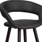 Emma et Oliver, lot de 2 tabourets de bar contemporains de 74 cm de haut en vinyle avec cadre en bois cappuccino