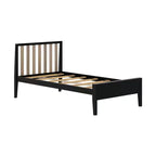 Cadre de lit double scandinave Max & Lily, plateforme de lit en bois massif avec tête de lit