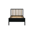 Cadre de lit double scandinave Max & Lily, plateforme de lit en bois massif avec tête de lit