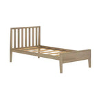 Cadre de lit double scandinave Max & Lily, plateforme de lit en bois massif avec tête de lit