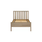 Cadre de lit double scandinave Max & Lily, plateforme de lit en bois massif avec tête de lit