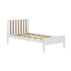 Cadre de lit double scandinave Max & Lily, plateforme de lit en bois massif avec tête de lit