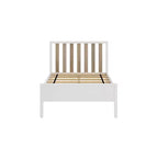 Cadre de lit double scandinave Max & Lily, plateforme de lit en bois massif avec tête de lit