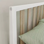 Cadre de lit double scandinave Max & Lily, plateforme de lit en bois massif avec tête de lit