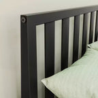 Cadre de lit double scandinave Max & Lily, plateforme de lit en bois massif avec tête de lit