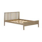 Lit plateforme scandinave double Max & Lily, en bois massif avec tête de lit pour enfants