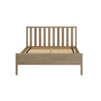 Lit plateforme scandinave double Max & Lily, en bois massif avec tête de lit pour enfants