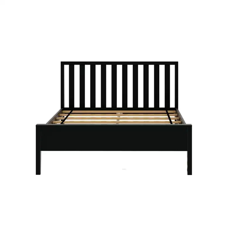 Lit plateforme scandinave double Max & Lily, en bois massif avec tête de lit pour enfants