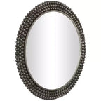 Miroir mural rond en métal avec perles - CosmoLiving by Cosmopolitan