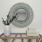 Miroir Mural Mosaïque Fait Main en Bois - Olivia & May