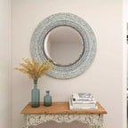 Miroir Mural Mosaïque Fait Main en Bois - Olivia & May