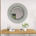 Miroir Mural Mosaïque Fait Main en Bois - Olivia & May