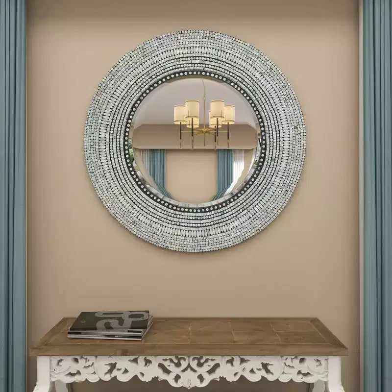 Miroir Mural Mosaïque Fait Main en Bois - Olivia & May