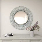 Miroir Mural Mosaïque Fait Main en Bois - Olivia & May