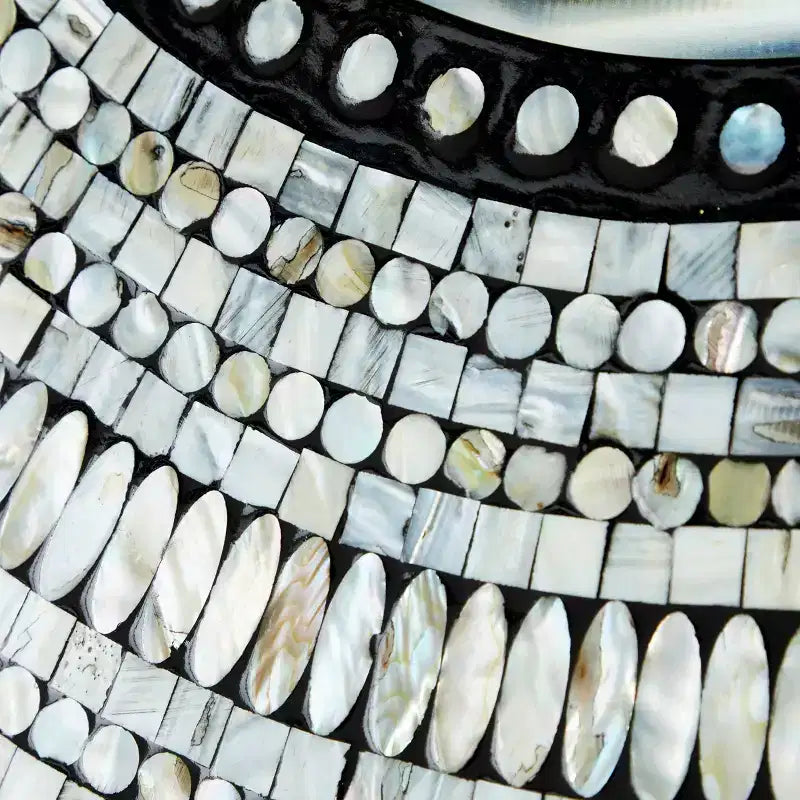 Miroir Mural Mosaïque Fait Main en Bois - Olivia & May