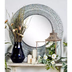 Miroir Mural Mosaïque Fait Main en Bois - Olivia & May
