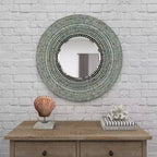 Miroir Mural Mosaïque Fait Main en Bois - Olivia & May