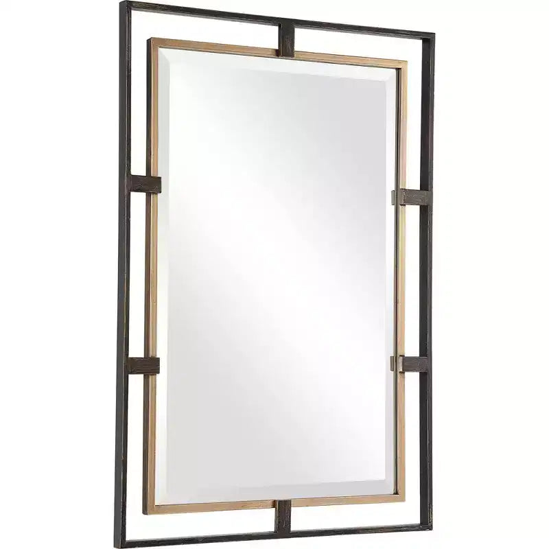 Miroir mural rectangulaire Uttermost Carrizo Bronze vieilli 22 x 32