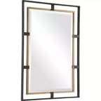Miroir mural rectangulaire Uttermost Carrizo Bronze vieilli 22 x 32