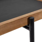 Table d'appoint rectangulaire en métal Kate and Laurel Mecabe, 19,75 x 13,5 x 23,25, marron rustique et noir