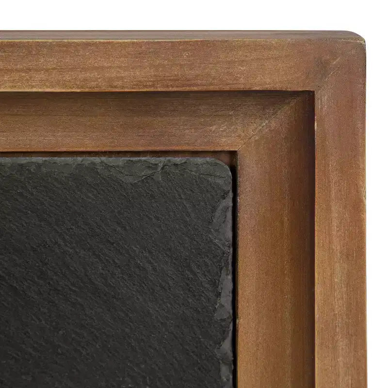 Table d'appoint rectangulaire en métal Kate and Laurel Mecabe, 19,75 x 13,5 x 23,25, marron rustique et noir