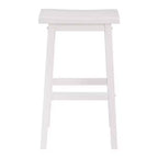 Tabouret de bar/comptoir de cuisine PJ Wood Classic de 73,6 cm avec assise en selle, blanc (paquet de 8)